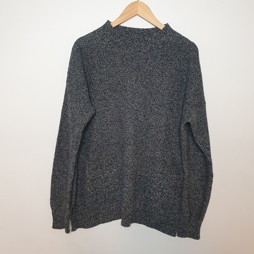 Halogen Mock Neck Knit Sweater with Pocket Size L